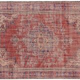 Vintage Turkish rug from Oushak, handwoven 182x276 cm
