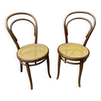 2 chaises bistrot bois courbé Fischel Thonet Nr 14