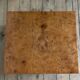 Table basse laiton et loupe d’orme vintage