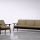 Vintage Mid-Century Modern 3-Seater Sofa & Armchair by Hans J. Wegner
