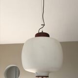 Suspension opaline and teak 60s