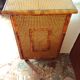 Commode vintage rotin et cannage