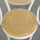 Chaise de bistrot blanche vintage avec accoudoirs, style Thonet