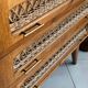 Old vintage wooden and rattan chest of drawers