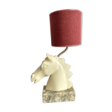 Alabaster horse head lamp, Italy