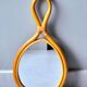 1960s rattan drop mirror