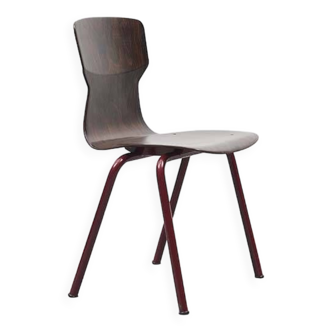 Vintage Eromes ebony and carmine chair