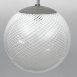 Mid-Century Venini Reticello sphere pendant. Italy 1950s