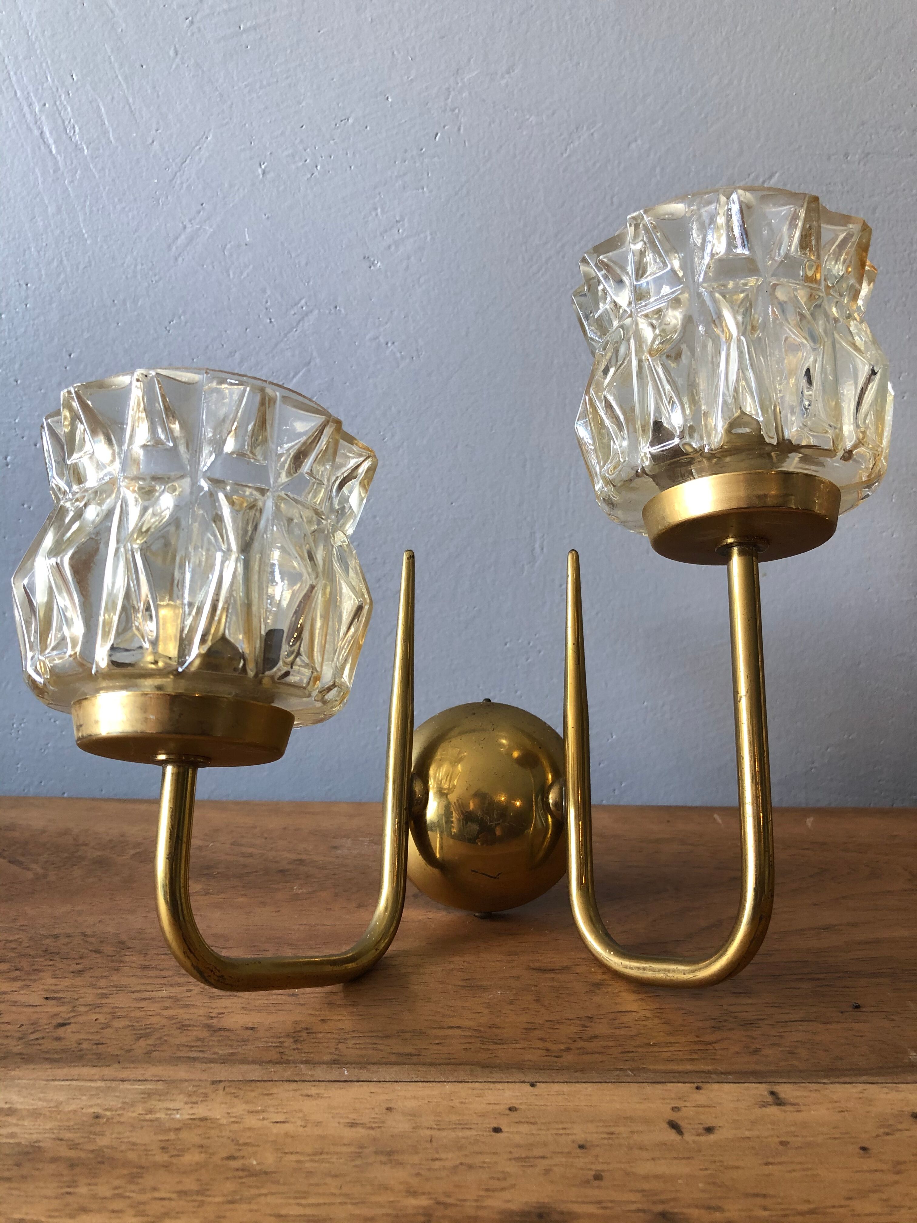 Duo of 50s/60s wall light