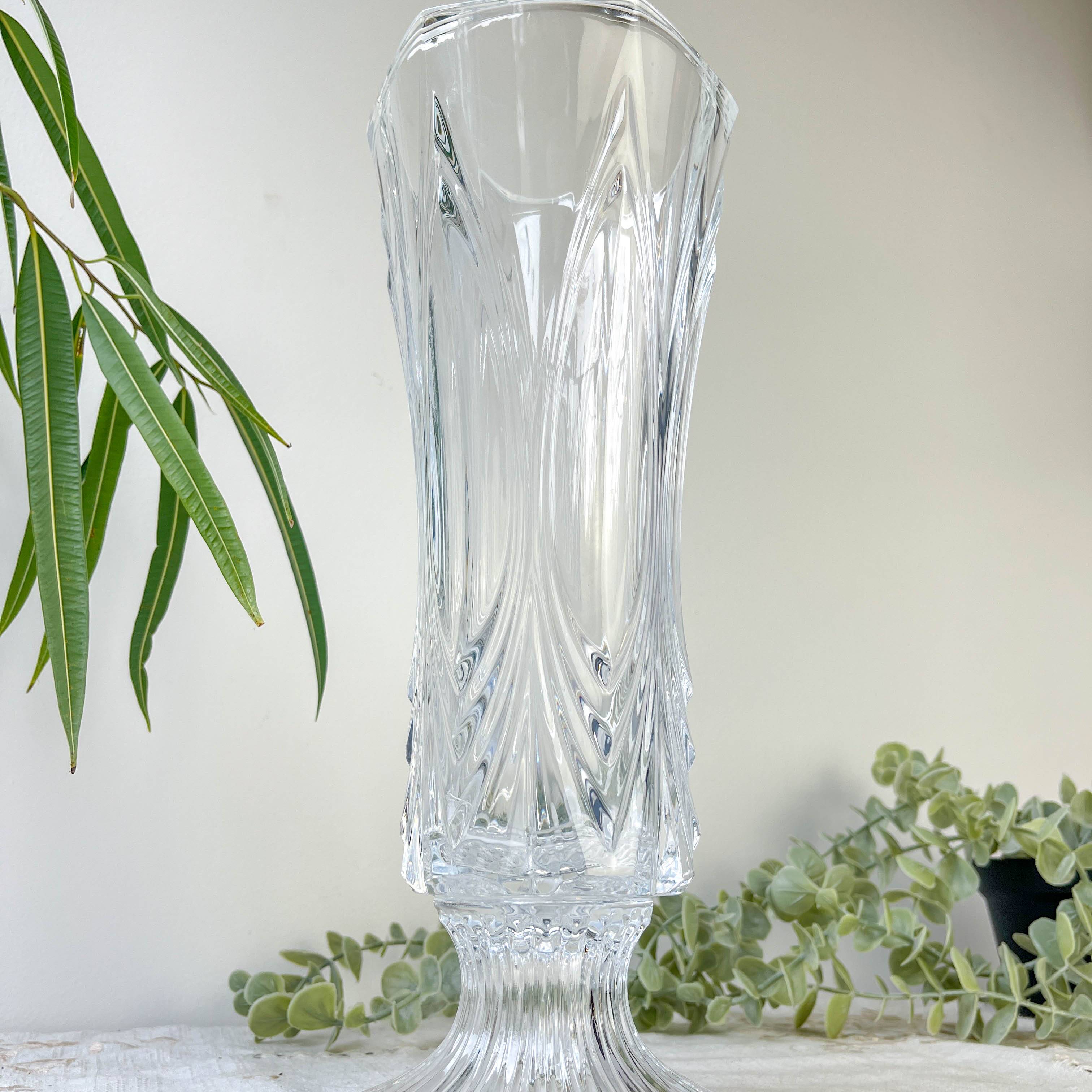 Vintage Art Deco Style Crystal Vase