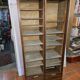 Antique double curtain oak cabinet