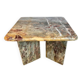 Multicolored Square Marble Side or Coffee Table, Italy 1970s