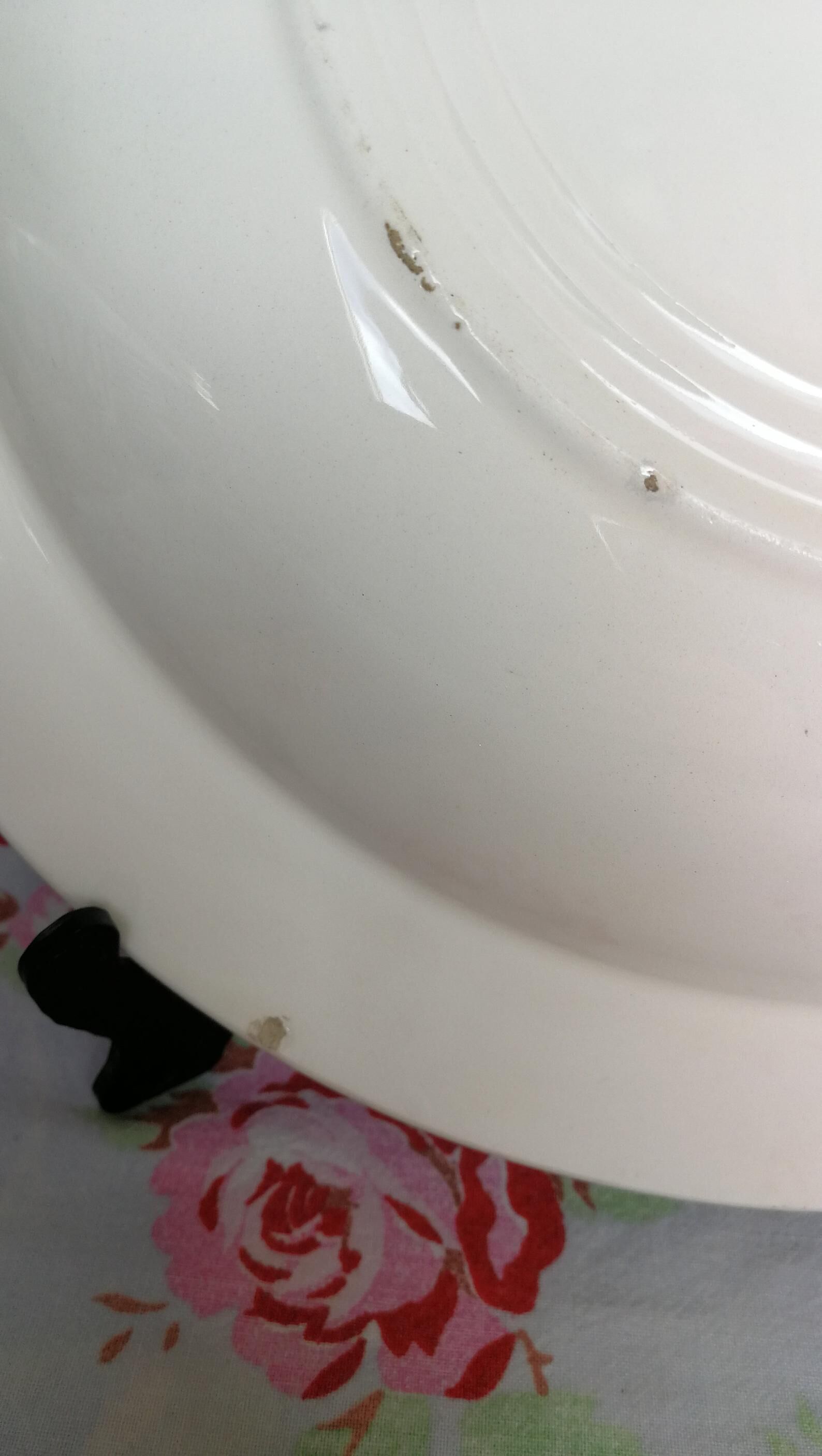 Former Dish Creux Style Art Deco Geometric Forms Vintage Green and Red