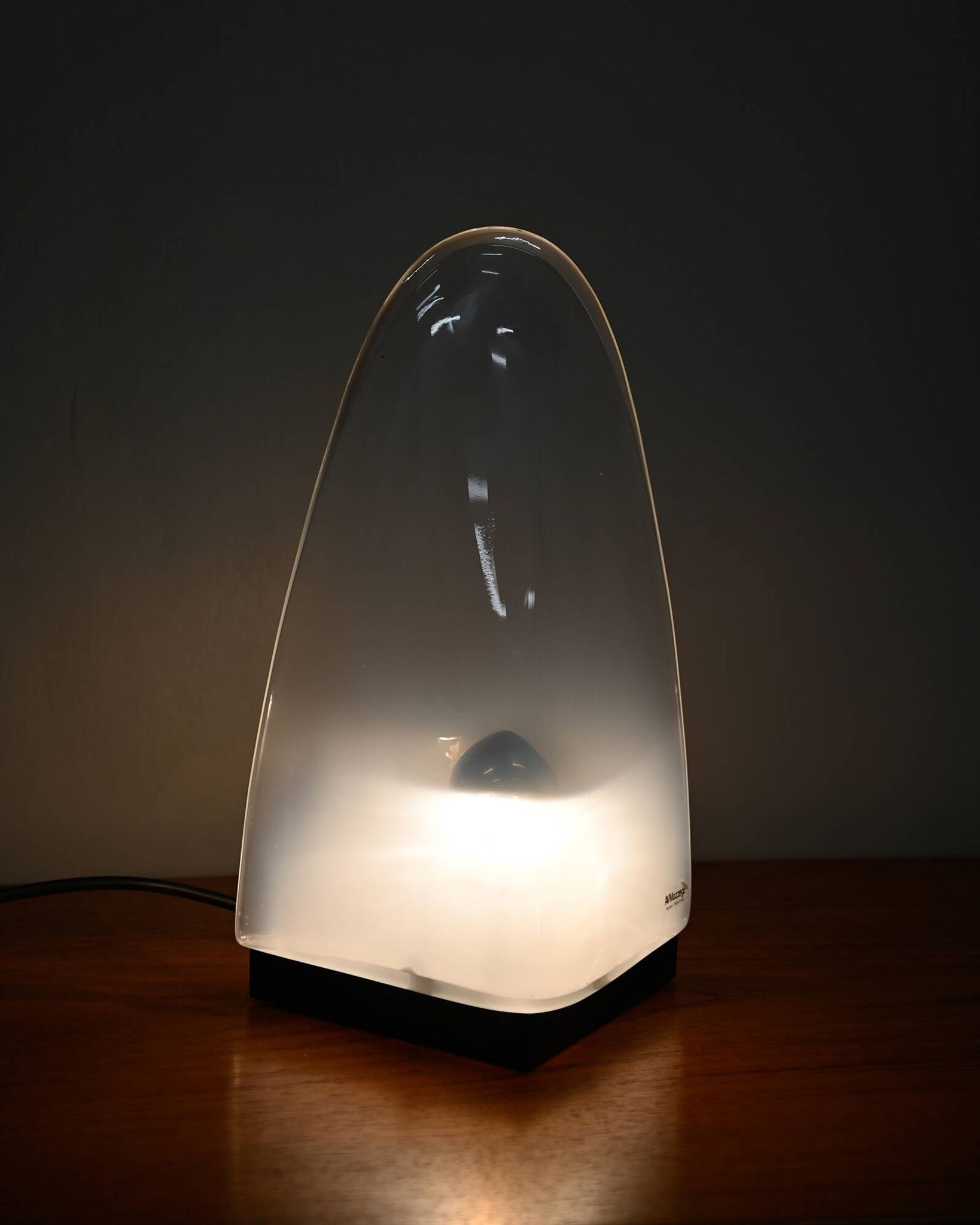 Carlo Nason table or bedside lamp with Murano Glass for Mazzega, Italy 1970's