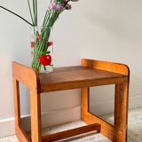 Geometric coffee table wood vintage honey