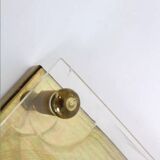 Pair of 80s sconces, white spiral decoration.