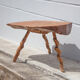 Tripod wood table, root table, natural wood table, vintage coffee table, brutalist