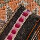 Tapis Couloir Vintage Anatolien Orange Motifs Géométriques, 83x367 Cm