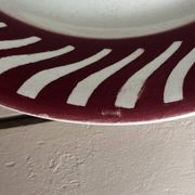 Ancienne assiette en faïence creil et montereau décor 522