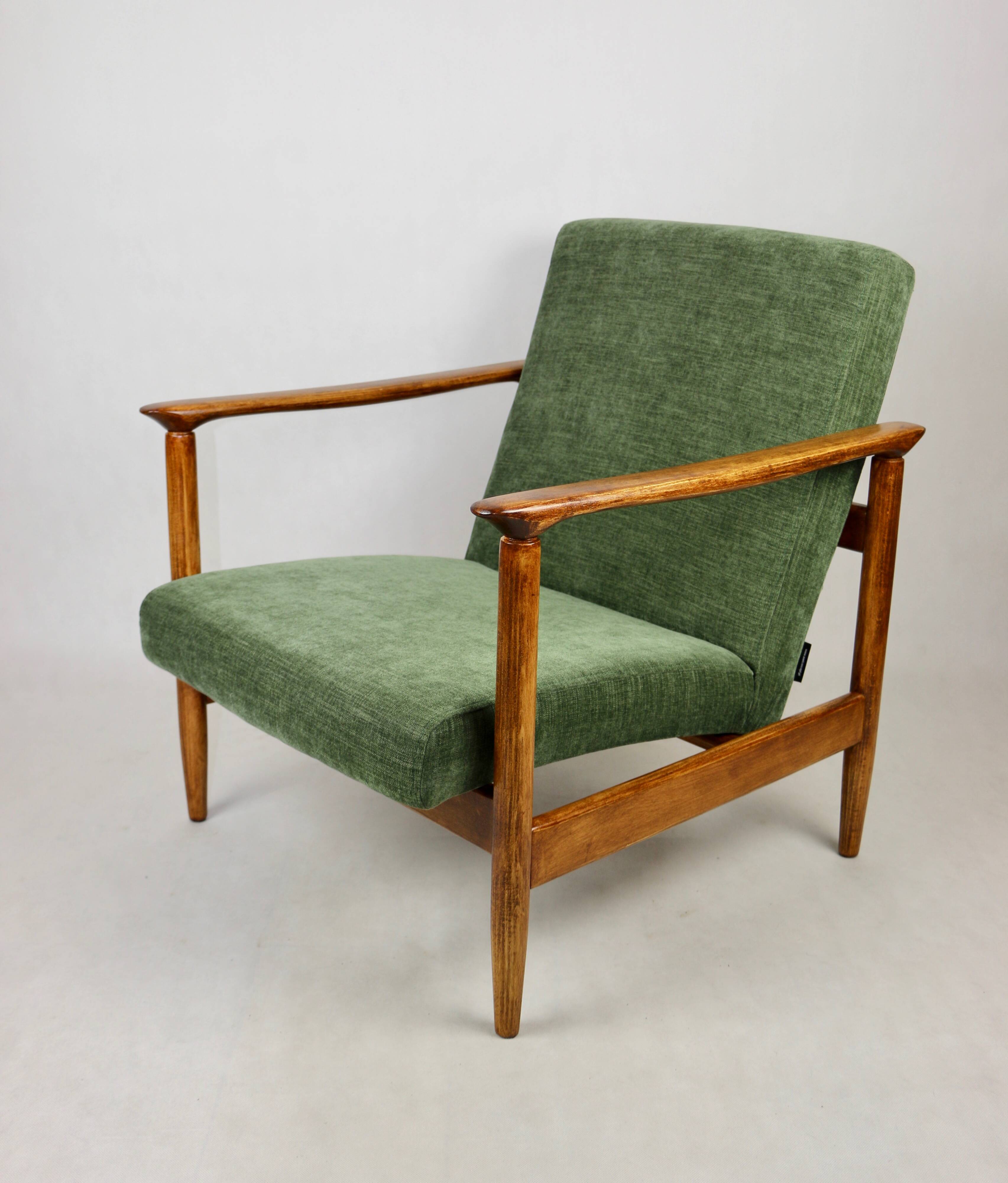 Green Olive GFM-142 Armchair attributed to Edmund Homa, 1970s