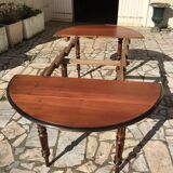 Round table 6 feet with solid mahogany extensions