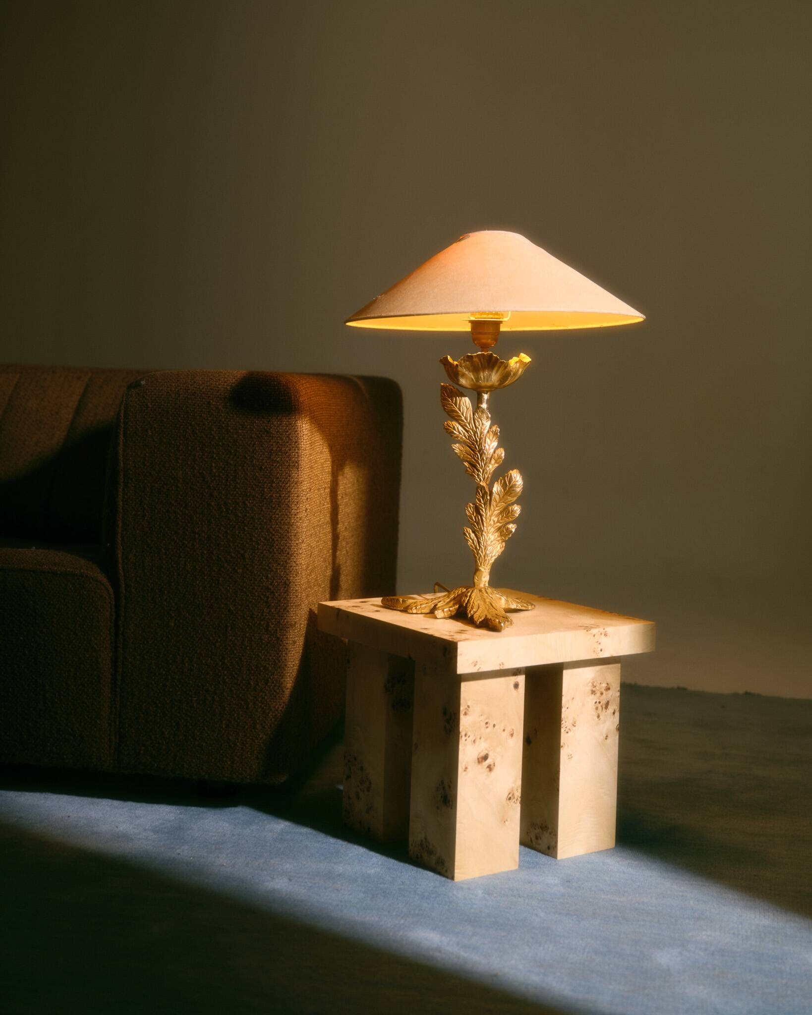 Bronze table lamp, fondica, 1980s