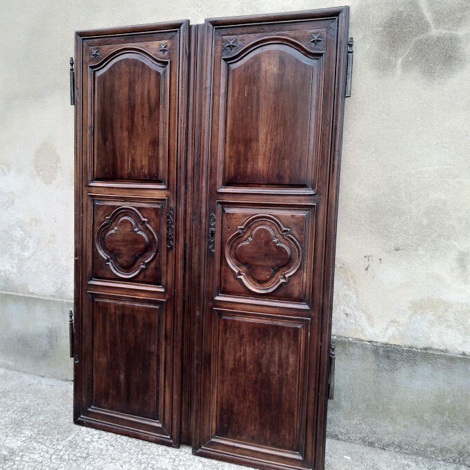 Walnut closet doors