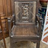 Large solid wood chair in Gothic style