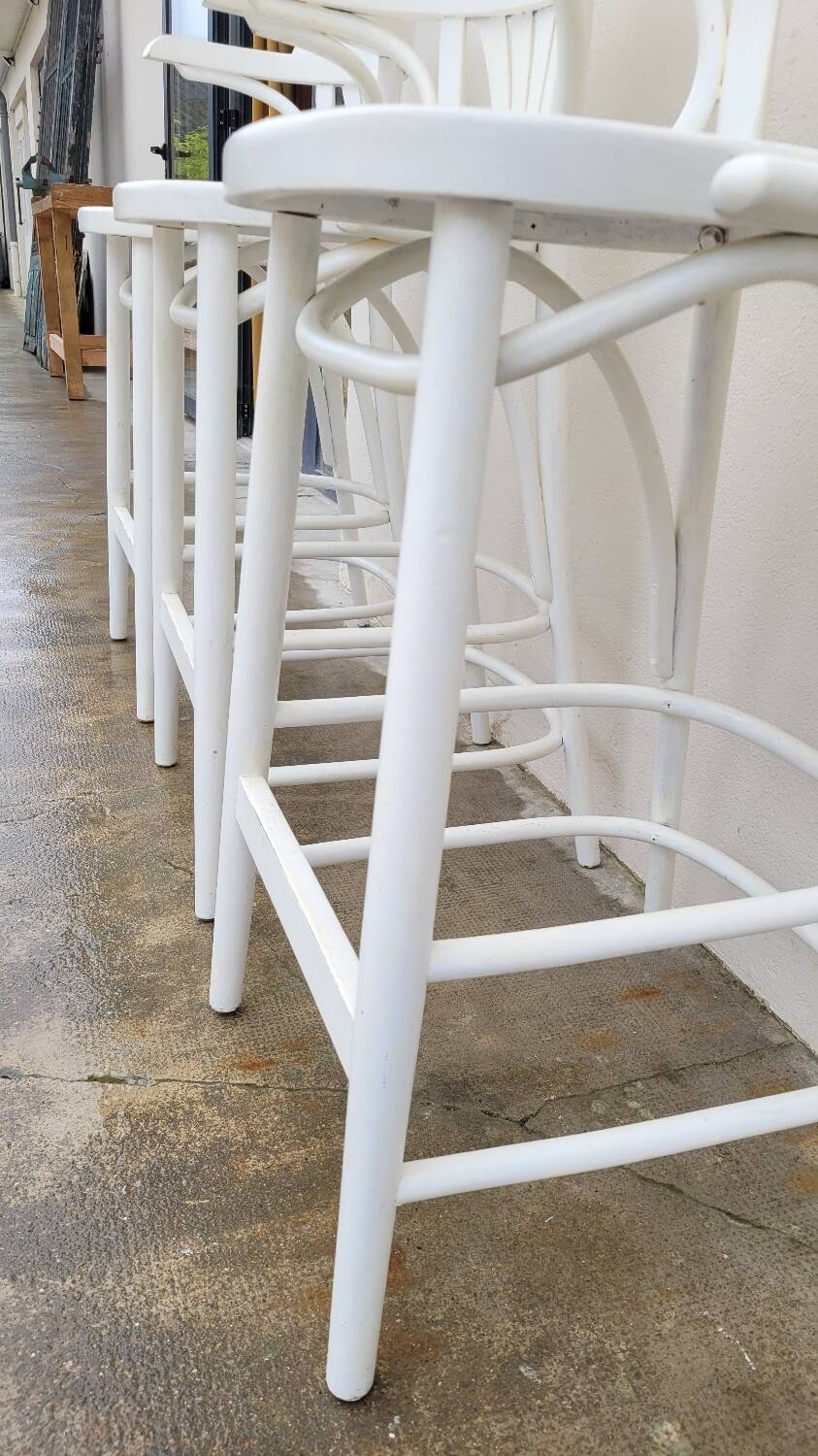 Set of 3 bentwood restaurant bar stools bistro