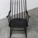 Rocking chair Grandessa en Hêtre noir par Lena Larsson 1960 pour Nesto