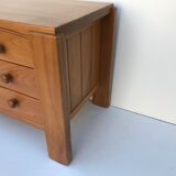 Commodus in solid elm, Maison Regain, 1970s