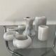 Series of 6 vintage candle holders in white marble 70s