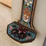 Cross enameled on onyx