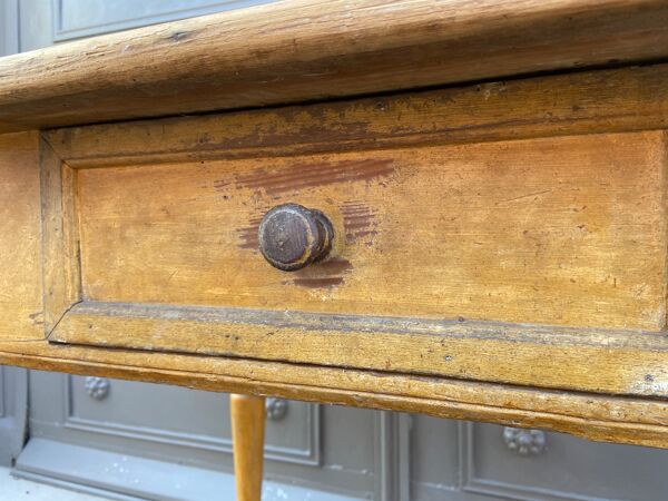 Table de ferme en sapin bois naturel 1900 brasserie