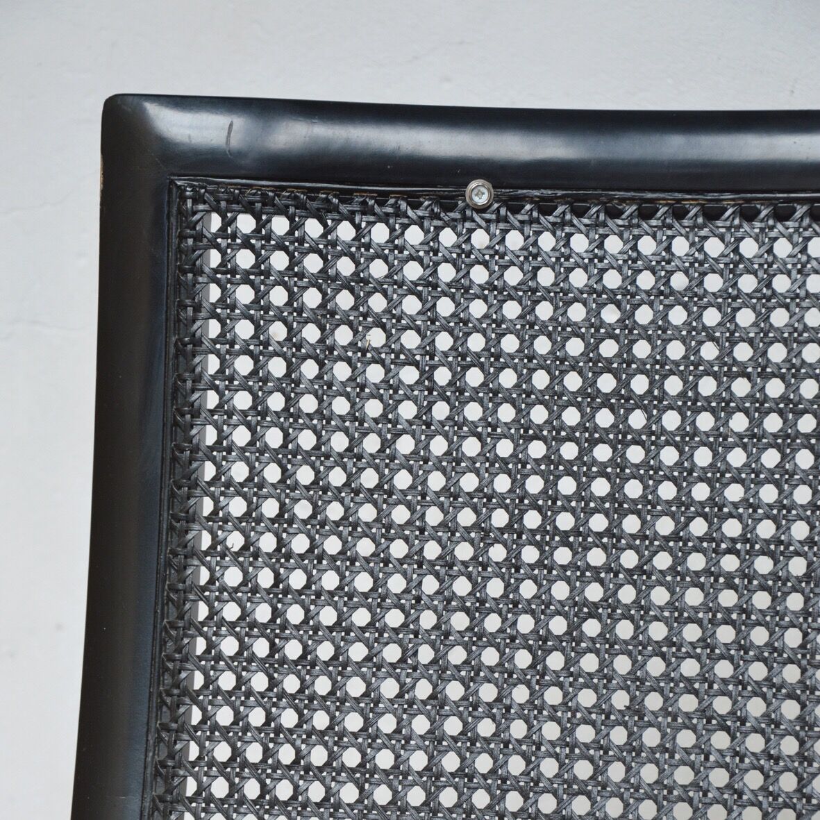 Black leather armchair and canning