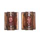 Brutalist wall sconces by Accolay in copper and resin, 1960s.