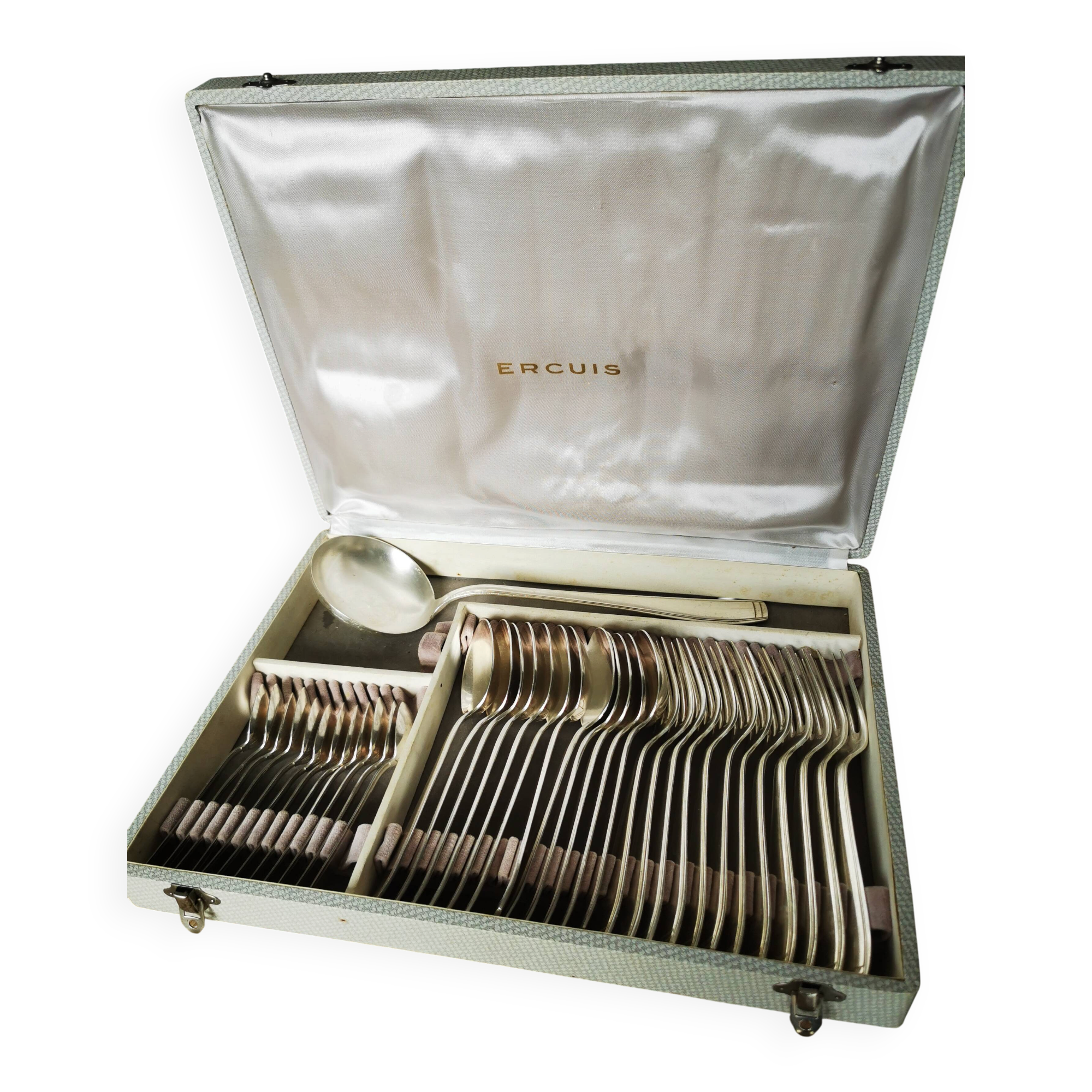 Silver-plated metal cutlery set Maison Ercuit 37 pieces
