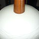 Teak and opaline suspension by Louis Kalff for Philips 60 years