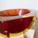 Octagonal vide poche or ashtray Sommerso Murano, design by Flavio Poli, 1970.