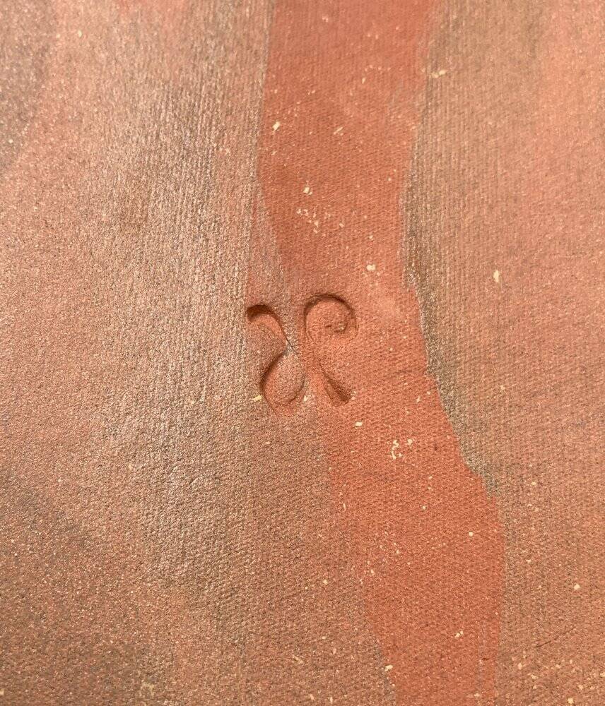 Large German ceramic plate with fish from the mid-century.