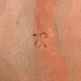 Large German ceramic plate with fish from the mid-century.