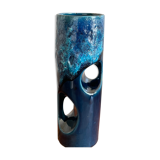 Vase bleu Vallauris à trous