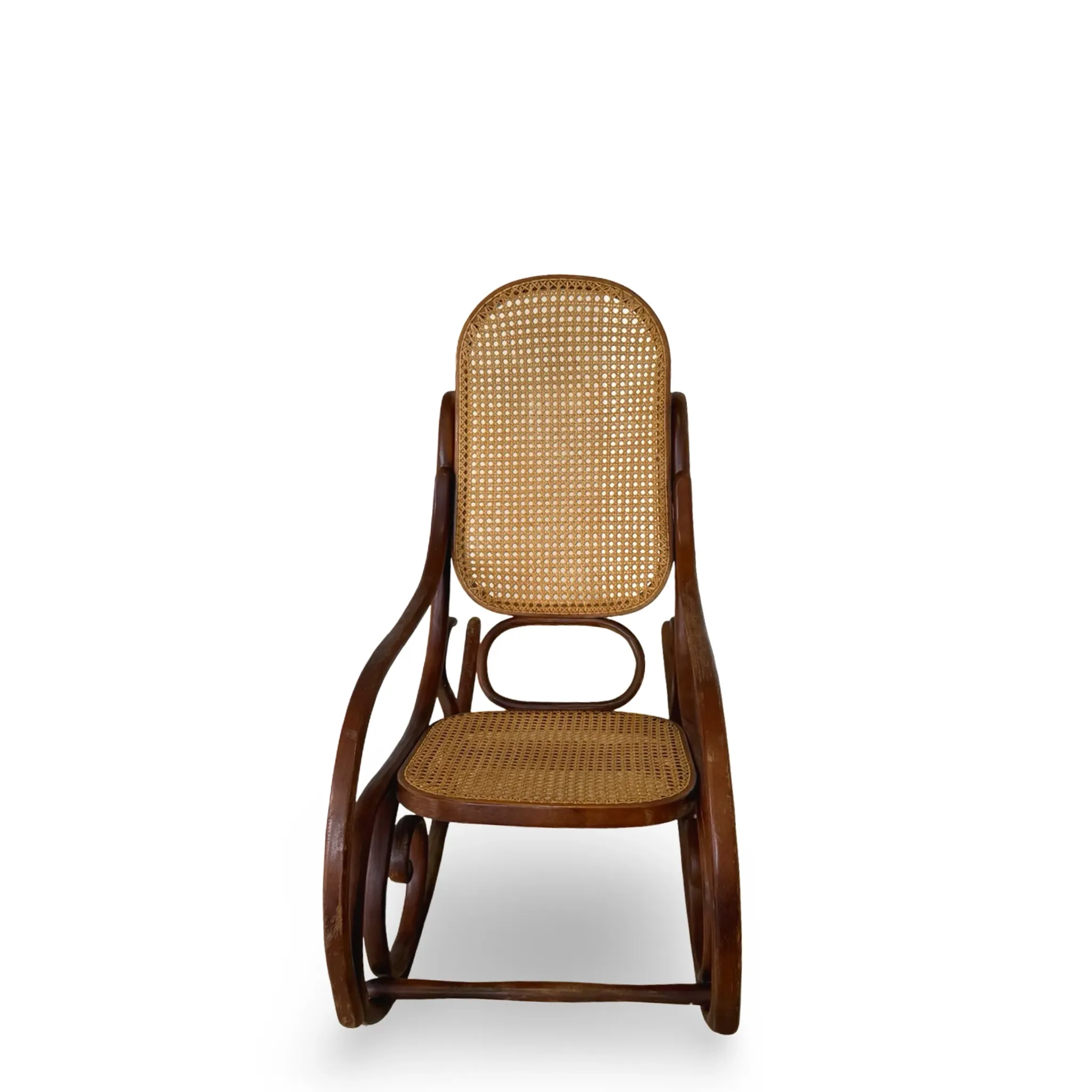 Vintage Bentwood Rocking Chair in the Thonet Tradition, by FMG, 1940s/