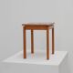 Table d'appoint vintage en bois de pin carrelé de mosaïque, Belgique années 1950
