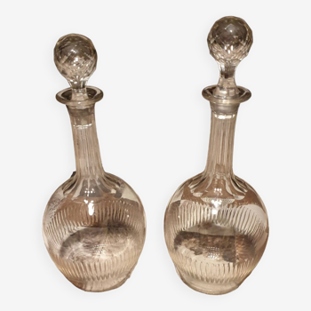 Pair of crystal decanters