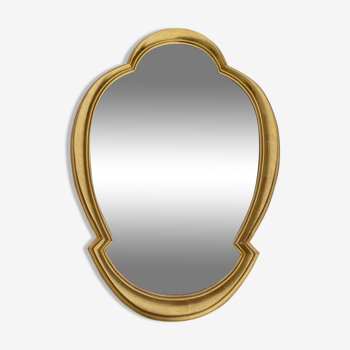 Gilded wood mirror 1950 Hollywood Regency