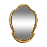 Gilded wood mirror 1950 Hollywood Regency