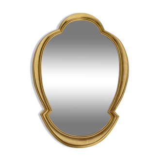 Miroir bois doré 1950 Hollywood Regency