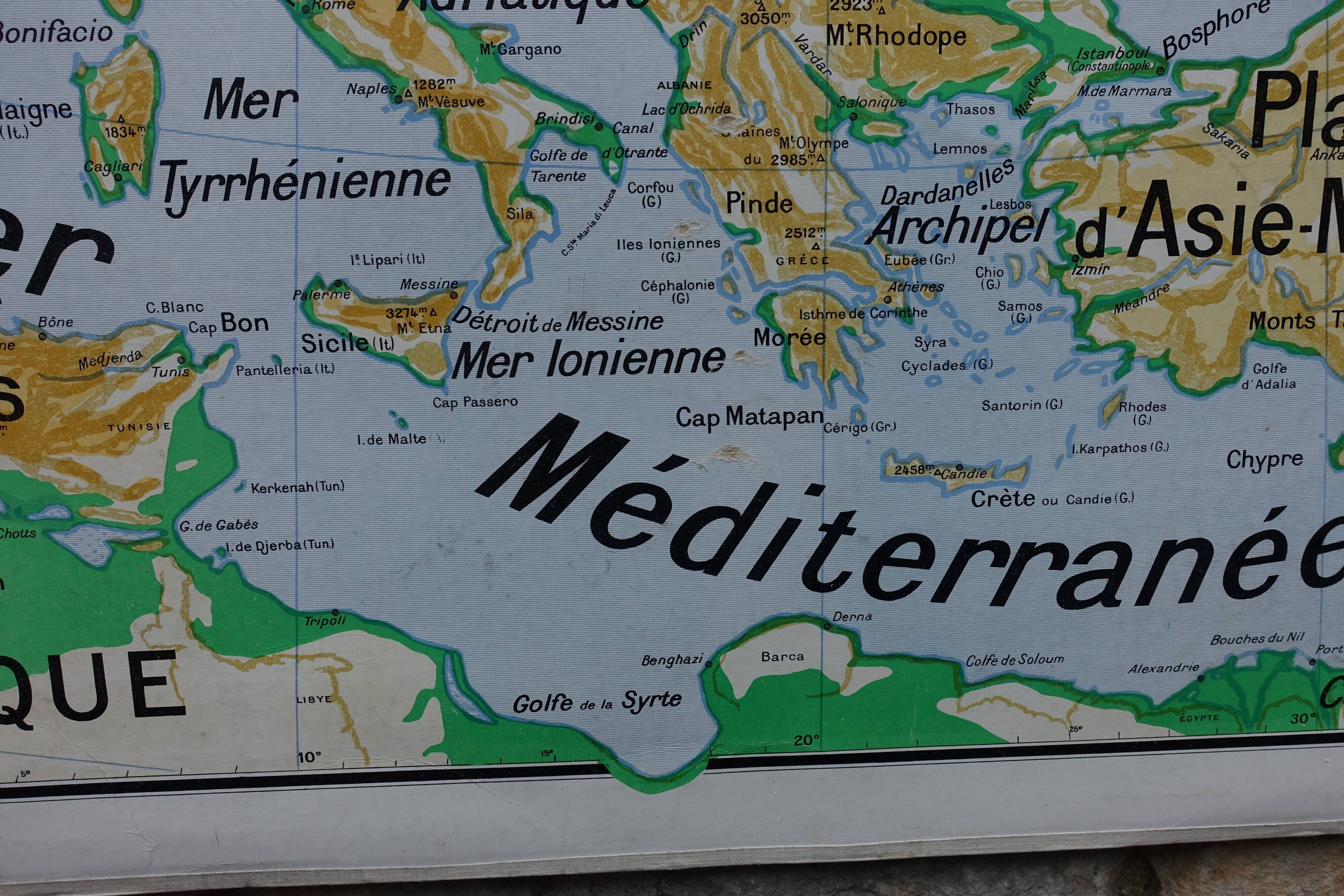 Old school map Vidal Lablache 312 Political and geographical Europe