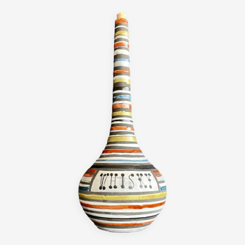 Large earthenware whiskey bottle by Roger Capron in Vallauris